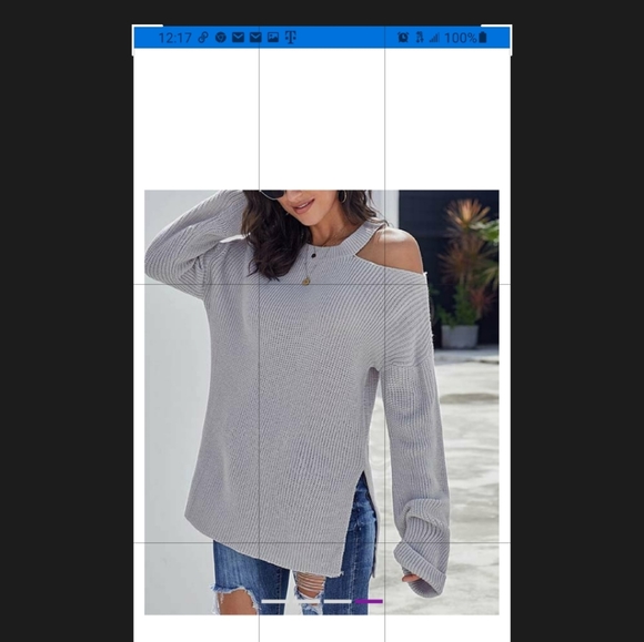 Gray Sweatee with Bell sleeves - Picture 3 of 7